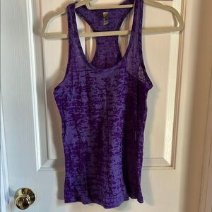 Next Level Apparel Purple Fitted Tank Top